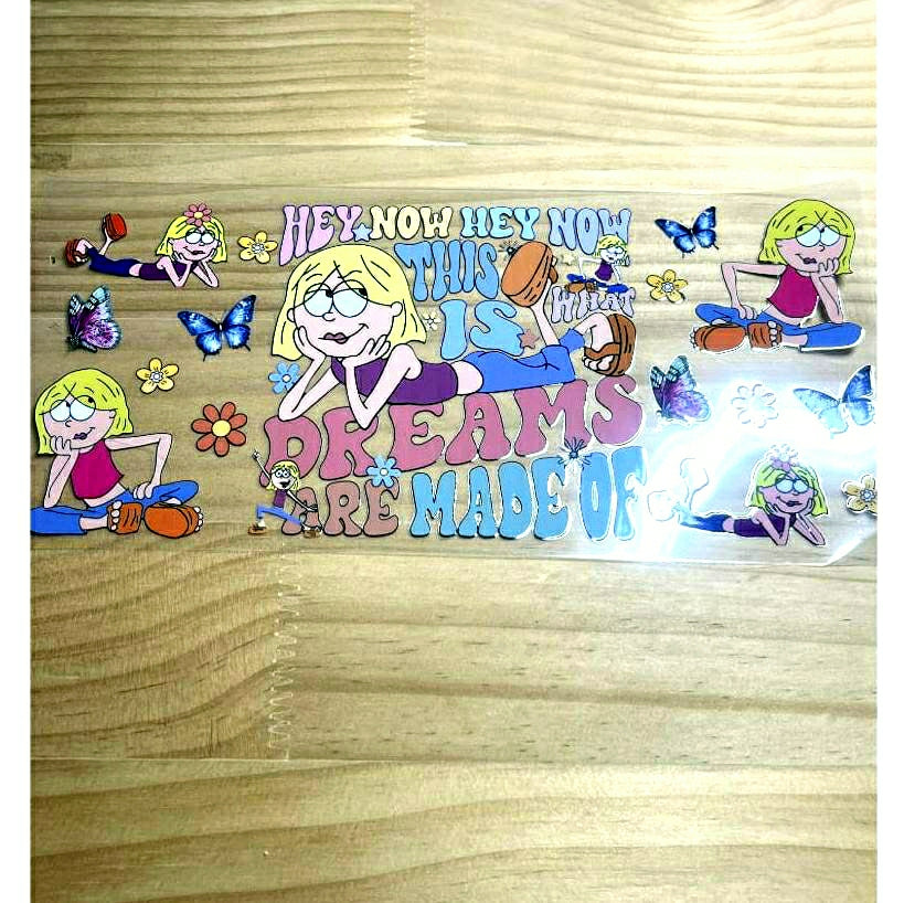 16oz UVDTF Cup Wraps, Cartoon, Lizzie