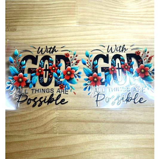 16oz UVDTF Cup Wraps,God & Jesus & Religion