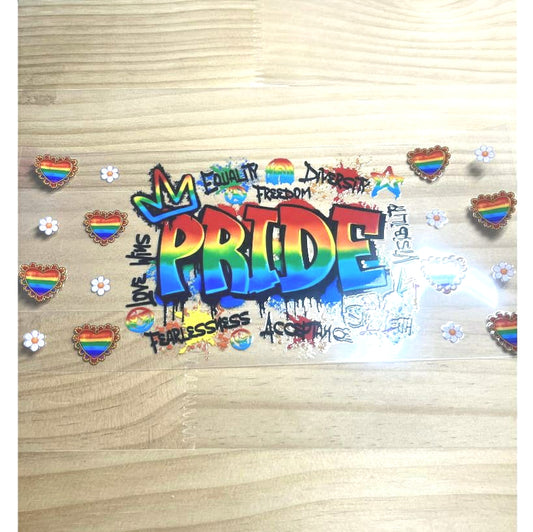 16oz UVDTF Cup Wraps ,Rainbow Pride