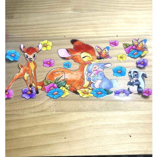 16oz UVDTF Cup Wraps, Cartoon ,Bambi