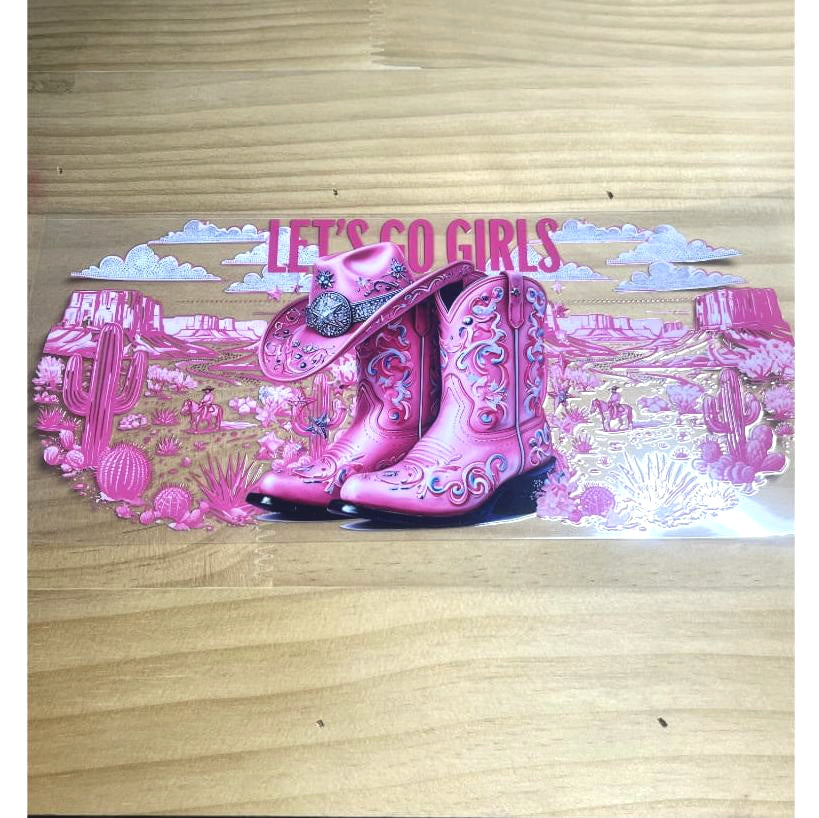 16oz UVDTF Cup Wraps,Cowgirl Boots