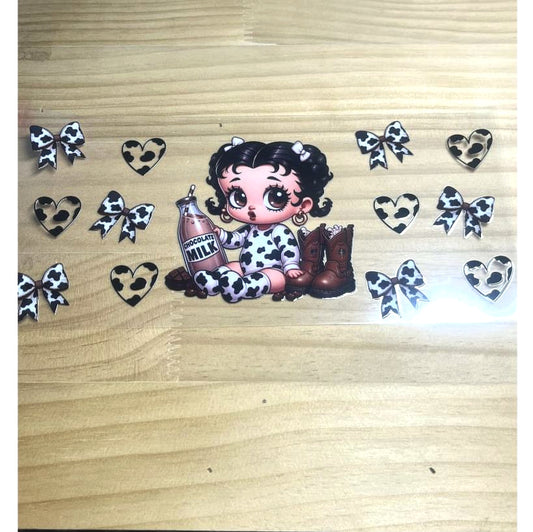 16oz UVDTF Cup Wraps ,Betty Boop
