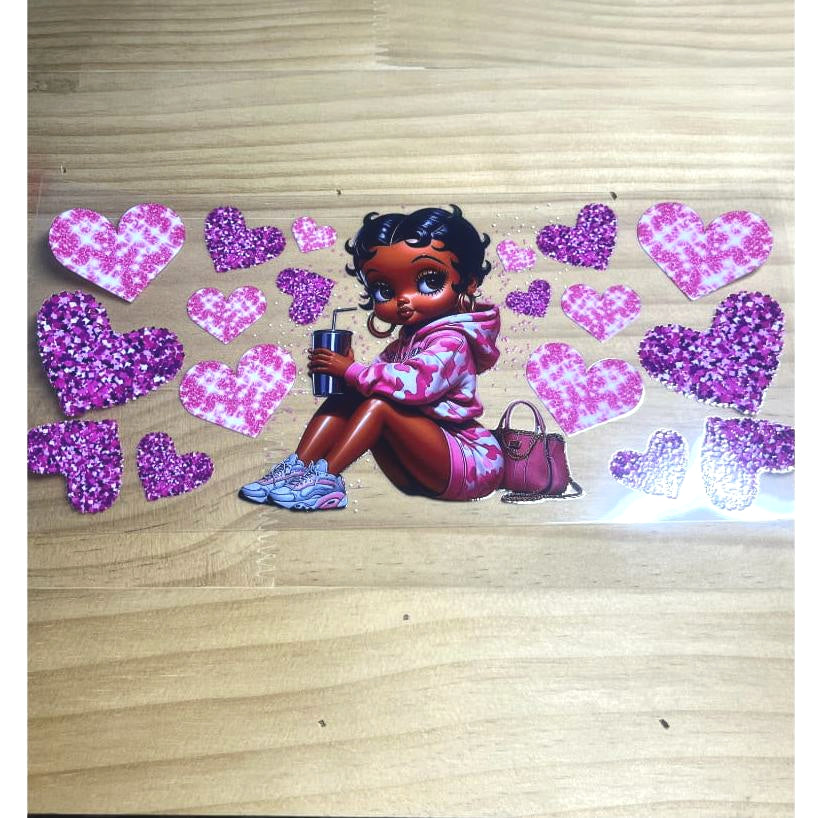 16oz UVDTF Cup Wraps, Betty Boop