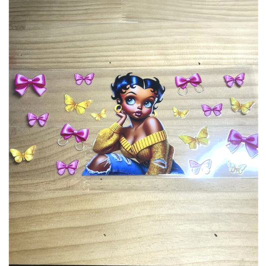 16oz UVDTF Cup Wraps, Betty Boop