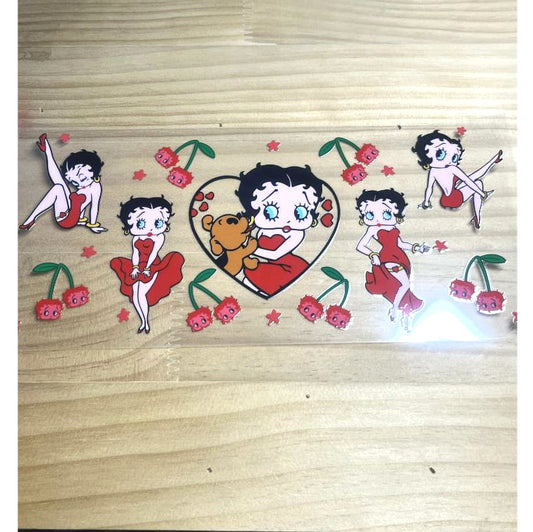 16oz UVDTF Cup Wraps ,Betty Boop