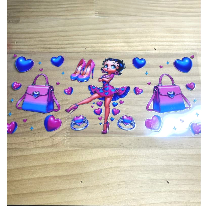 16oz UVDTF Cup Wraps, Betty Boop
