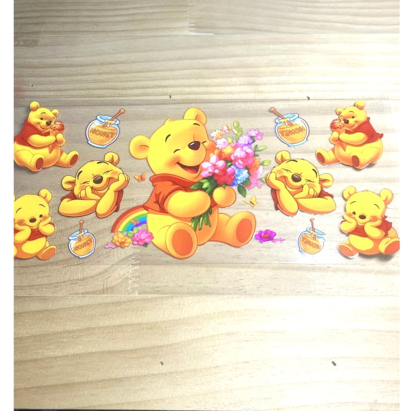 16oz UVDTF Cup Wraps, Cartoon ,Winnie Pooh