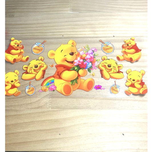 16oz UVDTF Cup Wraps, Cartoon ,Winnie Pooh