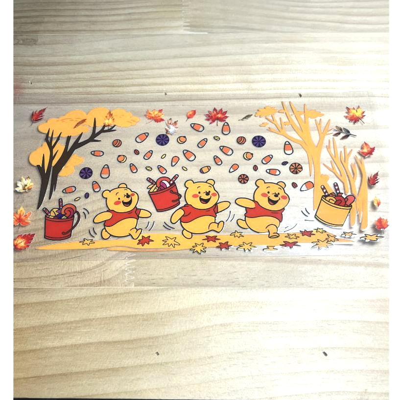 16oz UVDTF Cup Wraps,Winnie Pooh ,Cartoon