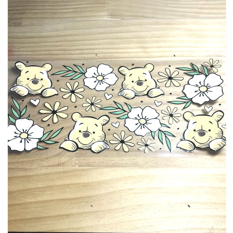 16oz UVDTF Cup Wraps, Cartoon ,Winnie Pooh