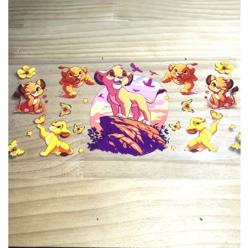 16oz UVDTF Cup Wraps,Cartoon ,Lion King