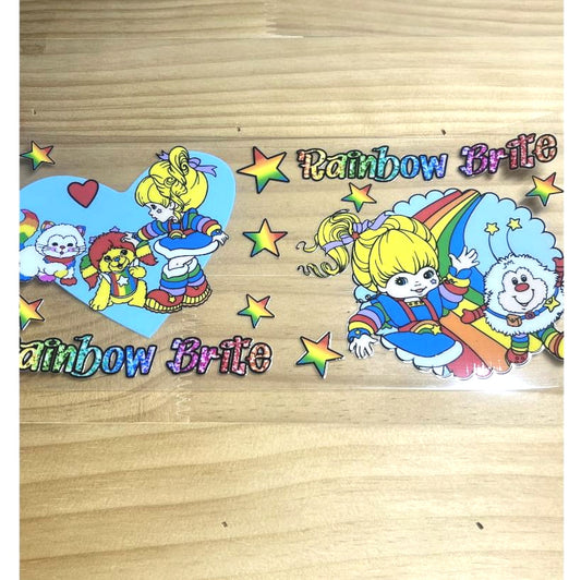 16oz UVDTF Cup Wraps,Cartoon, Rabinbow Brite