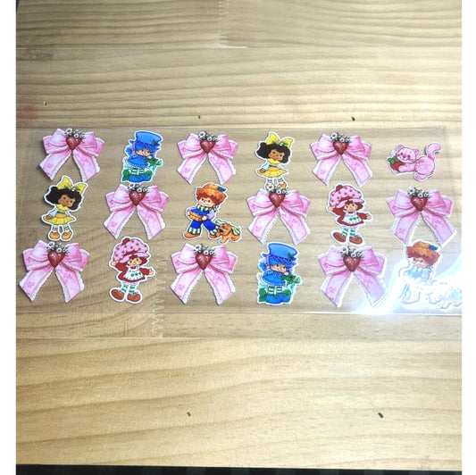 16oz UVDTF Cup Wraps,Cartoon, Strawberry Shortcake