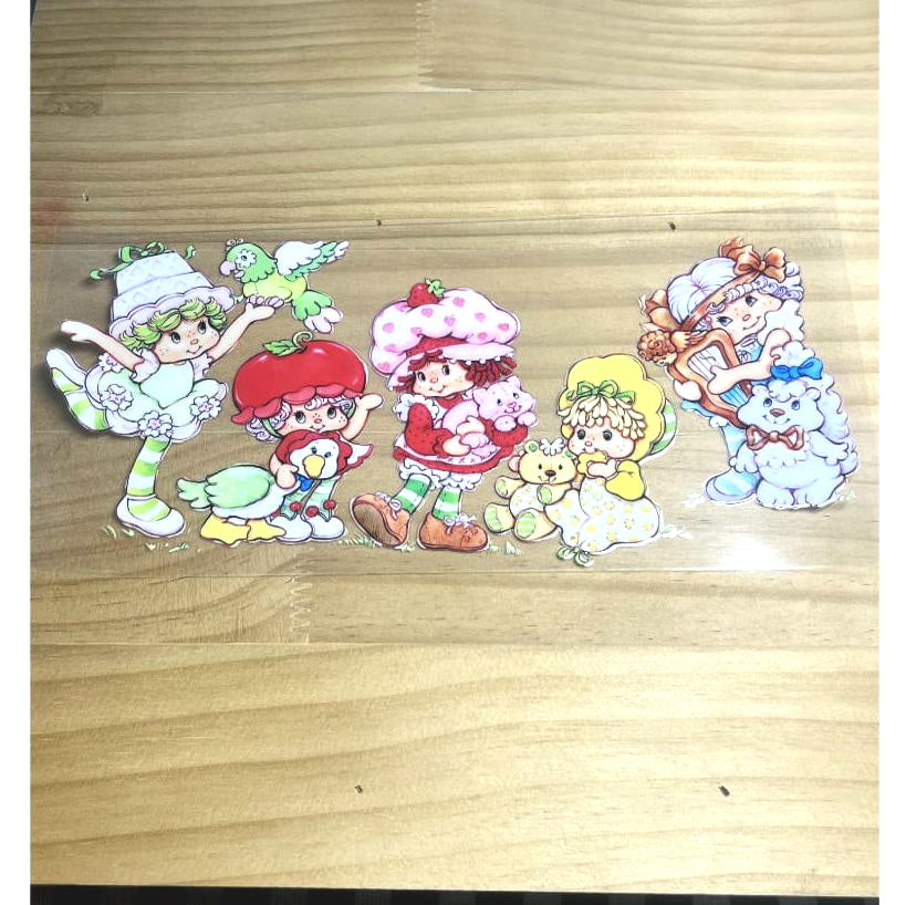 16oz UVDTF Cup Wraps,Cartoon, Strawberry Shortcake