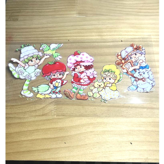 16oz UVDTF Cup Wraps,Cartoon, Strawberry Shortcake