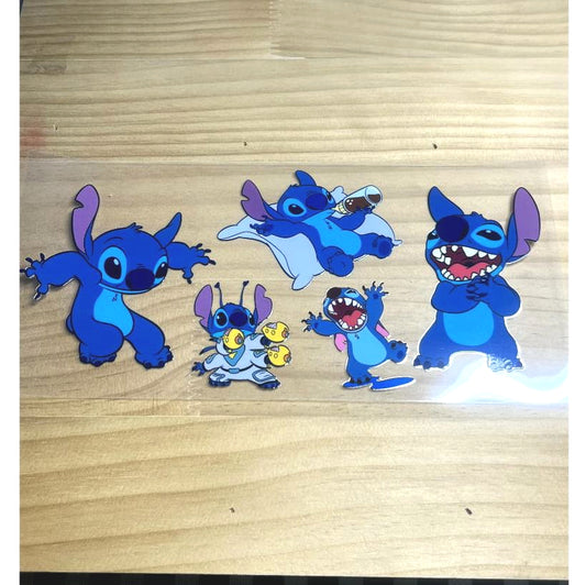 16oz UVDTF Cup Wraps,Cartoon, Stitch