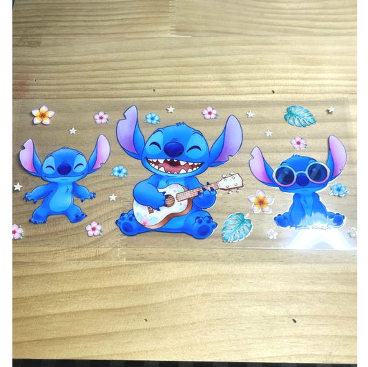 16oz UVDTF Cup Wraps, Cartoon ,Stitch