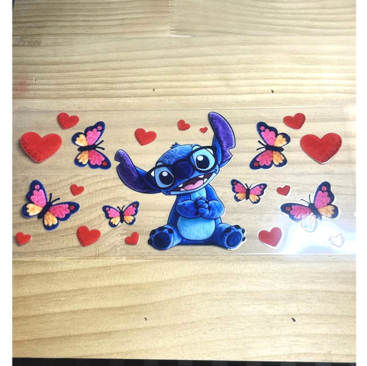 16oz UVDTF Cup Wraps, Cartoon ,Stitch