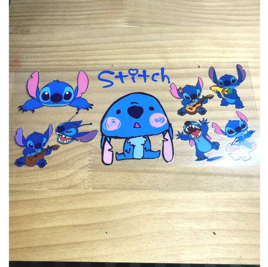 16oz UVDTF Cup Wraps, Cartoon ,Stitch