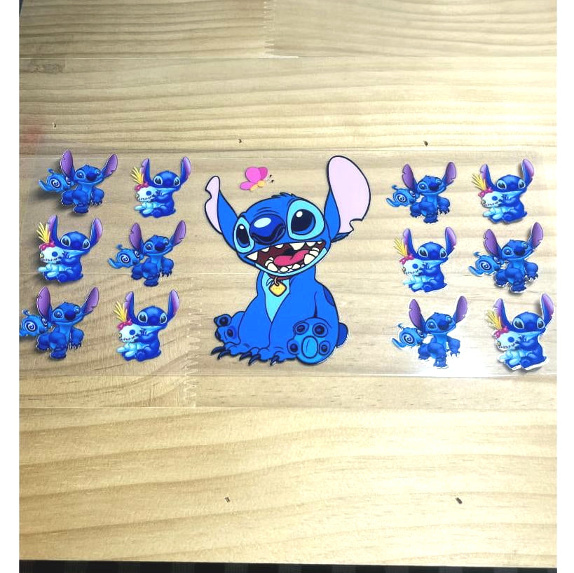 16oz UVDTF Cup Wraps, Cartoon ,Stitch