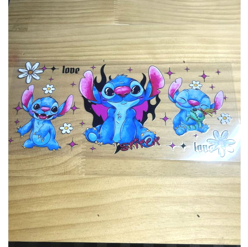 16oz UVDTF Cup Wraps, Cartoon ,Stitch