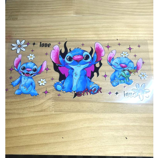 16oz UVDTF Cup Wraps, Cartoon ,Stitch