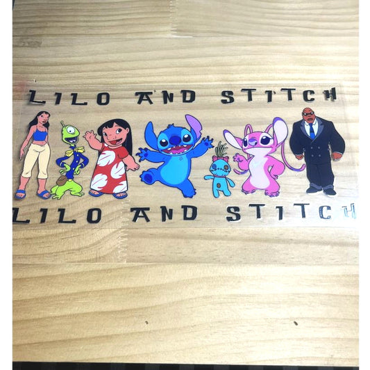 16oz UVDTF Cup Wraps, Cartoon ,Stitch