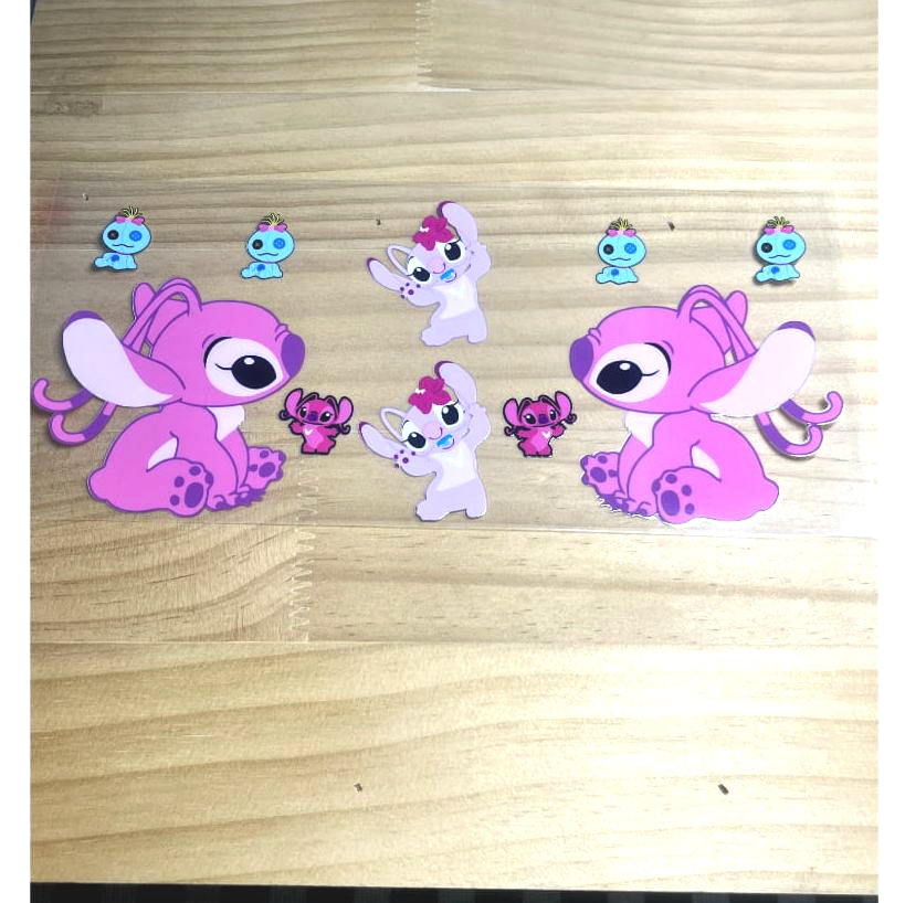 16oz UVDTF Cup Wraps, Cartoon ,Stitch