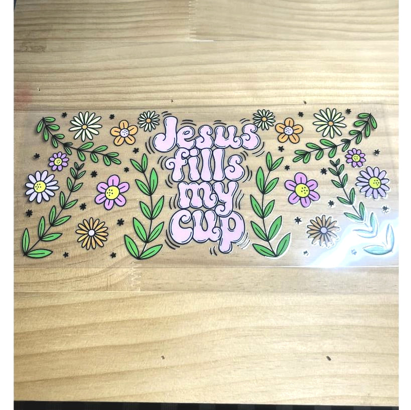 16oz UVDTF Cup Wraps, Words & Jesus