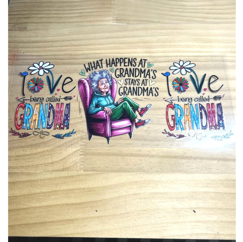 16oz UVDTF Cup Wraps, Words, Grandma & Nana