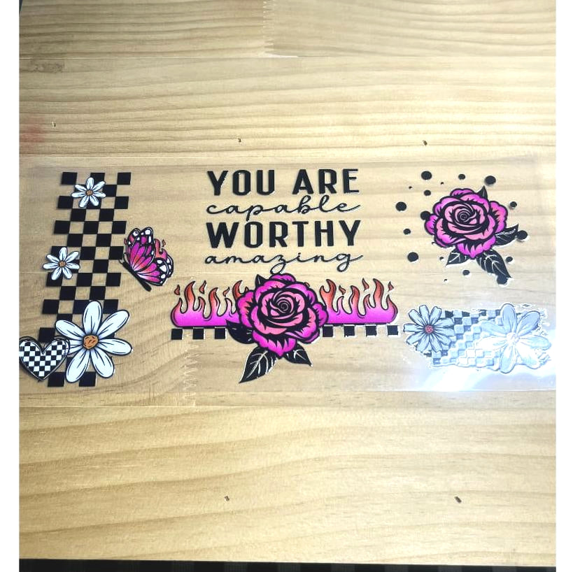 16oz UVDTF Cup Wraps, Words