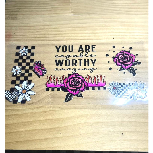 16oz UVDTF Cup Wraps, Words