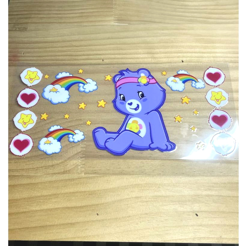 16oz UVDTF Cup Wraps ,Cartoon,Care Bears