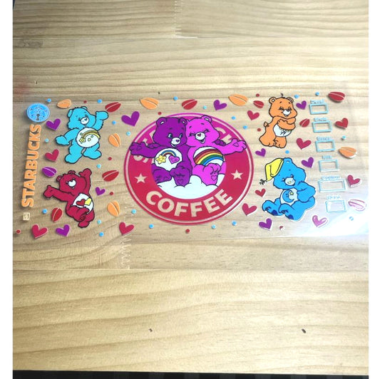 16oz UVDTF Cup Wraps ,Cartoon,Care Bears