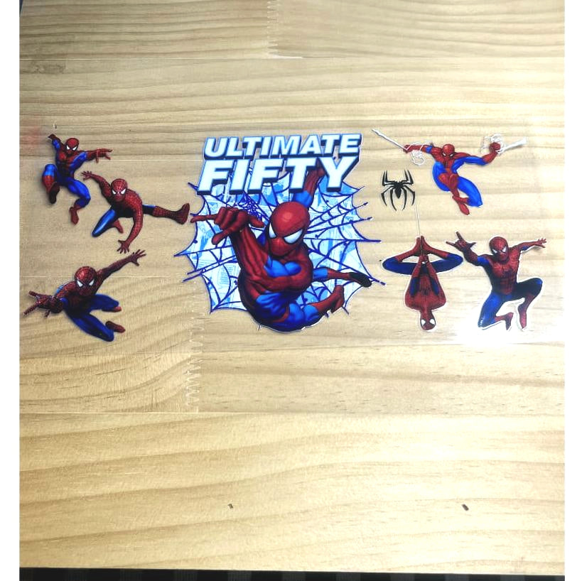 16oz UVDTF Cup Wraps ,Cartoon,Spiderman Hero