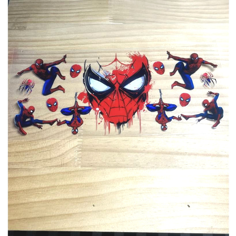 16oz UVDTF Cup Wraps ,Cartoon,Spiderman Hero