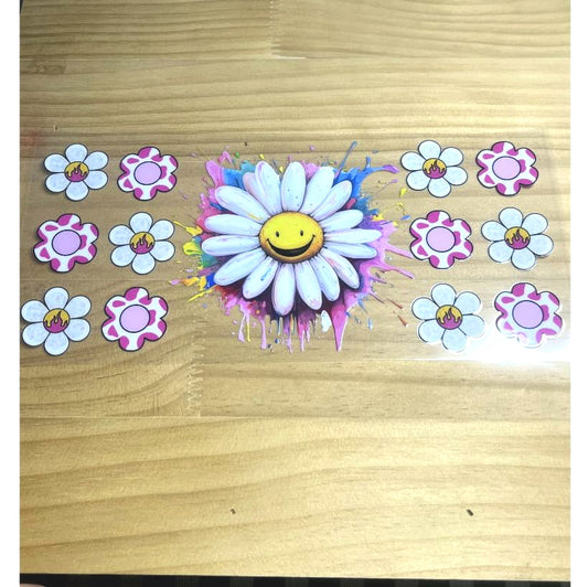 16oz UVDTF Cup Wraps ,Daisy Flower