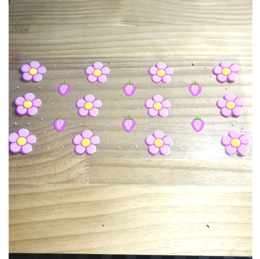 16oz UVDTF Cup Wraps ,Flower