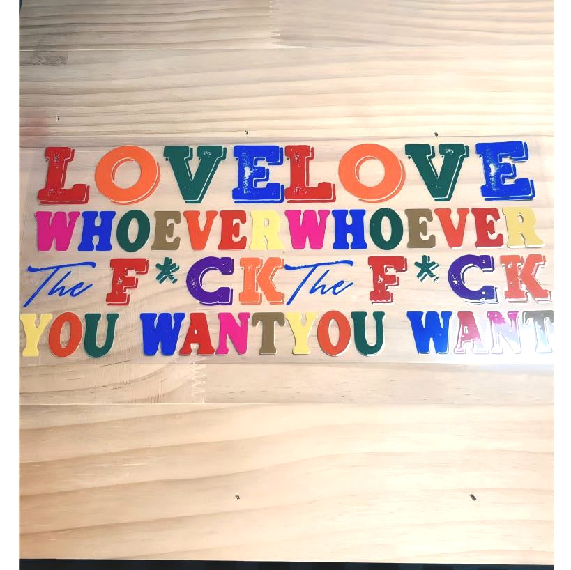 16oz UVDTF Cup Wraps, Bad Words & Fuck