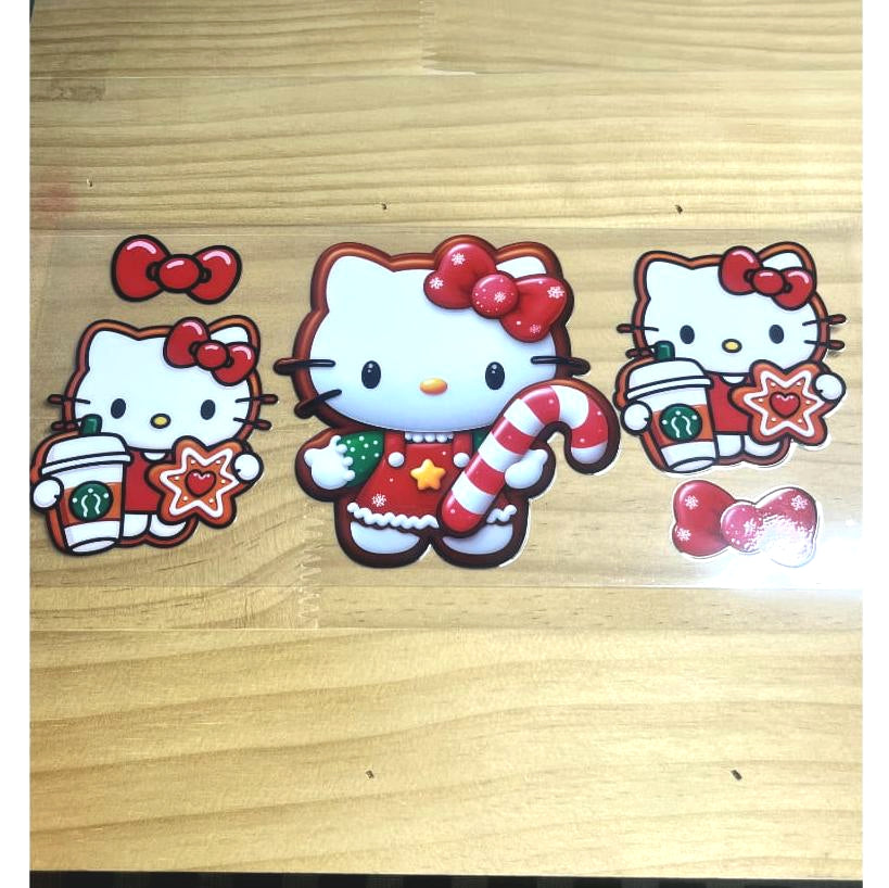 16oz UVDTF Cup Wraps, Cartoon Sanrio ,Hello Kitty