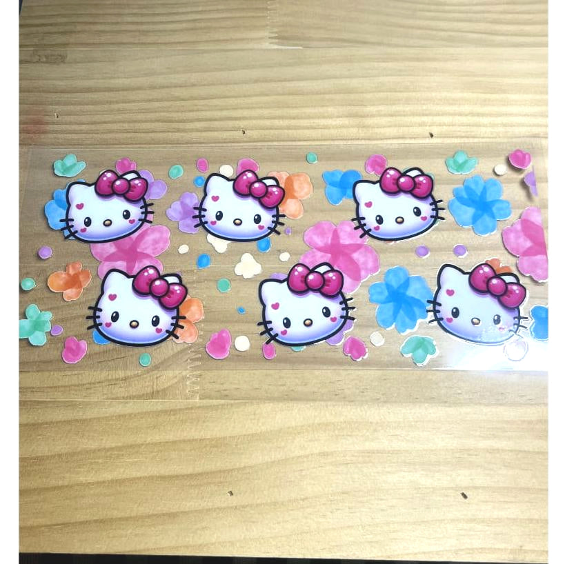 16oz UVDTF Cup Wraps, Cartoon Sanrio ,Hello Kitty