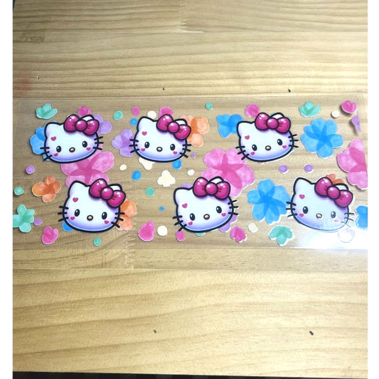 16oz UVDTF Cup Wraps, Cartoon Sanrio ,Hello Kitty