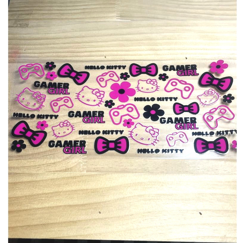 16oz UVDTF Cup Wraps, Cartoon Sanrio ,Hello Kitty