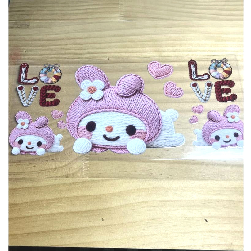 16oz UVDTF Cup Wraps, Cartoon Sanrio ,Melody