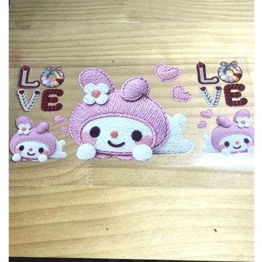 16oz UVDTF Cup Wraps, Cartoon Sanrio ,Melody