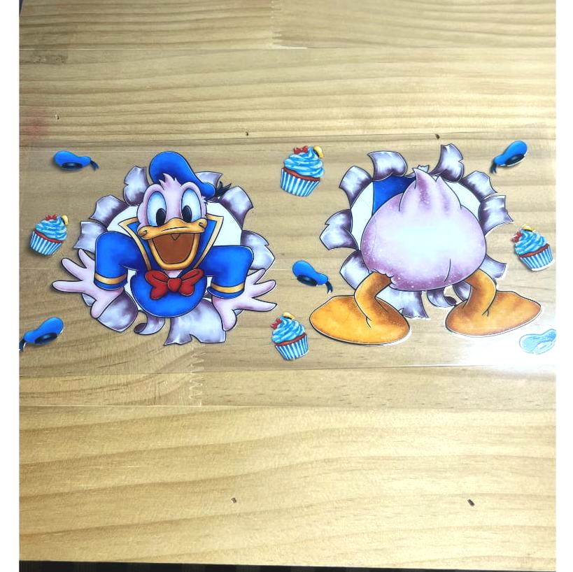 16oz UVDTF Cup Wraps ,Cartoon,Donald Duck