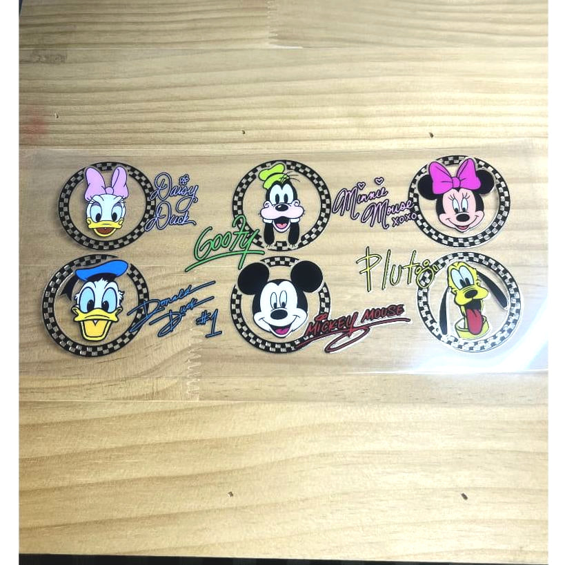 16oz UVDTF Cup Wraps ,Cartoon,Goofy ,Mickey ,Minnie, Donald ,Daisy ,Pluto