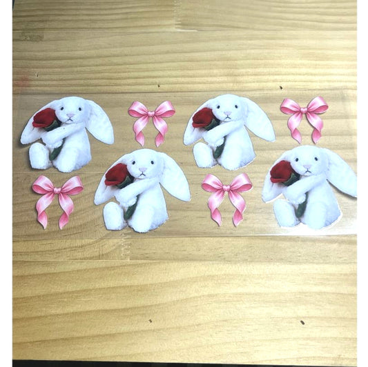 16oz UVDTF Cup Wraps ,Cartoon, Jelly Cat Bunny