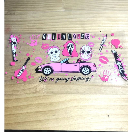 16oz UVDTF Cup Wraps, Spooky Vibes ,Horroible