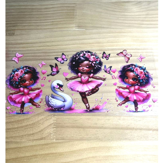 16oz UVDTF Cup Wraps ,Butterfly ,Black Girl